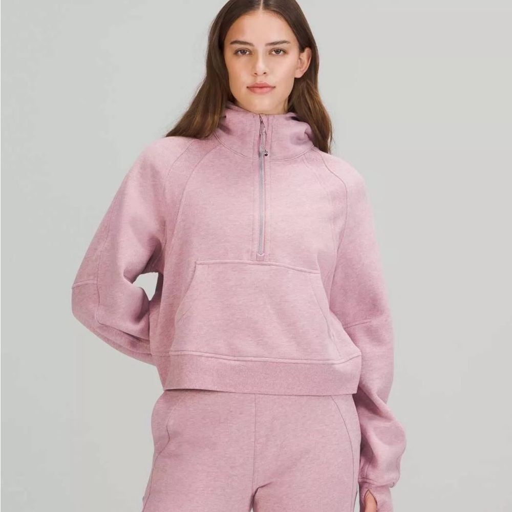 Heather Pink Taupe Scuba Hoodie